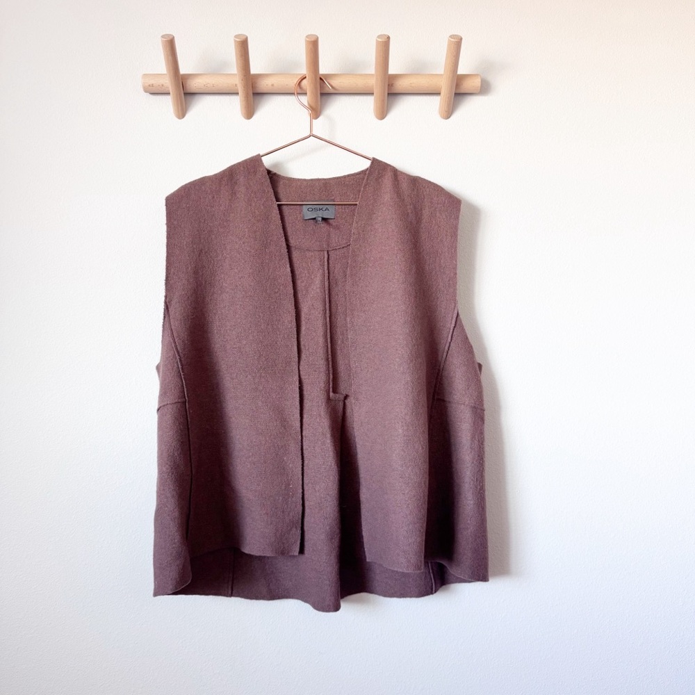 OSKA Wool Rust Color Vest